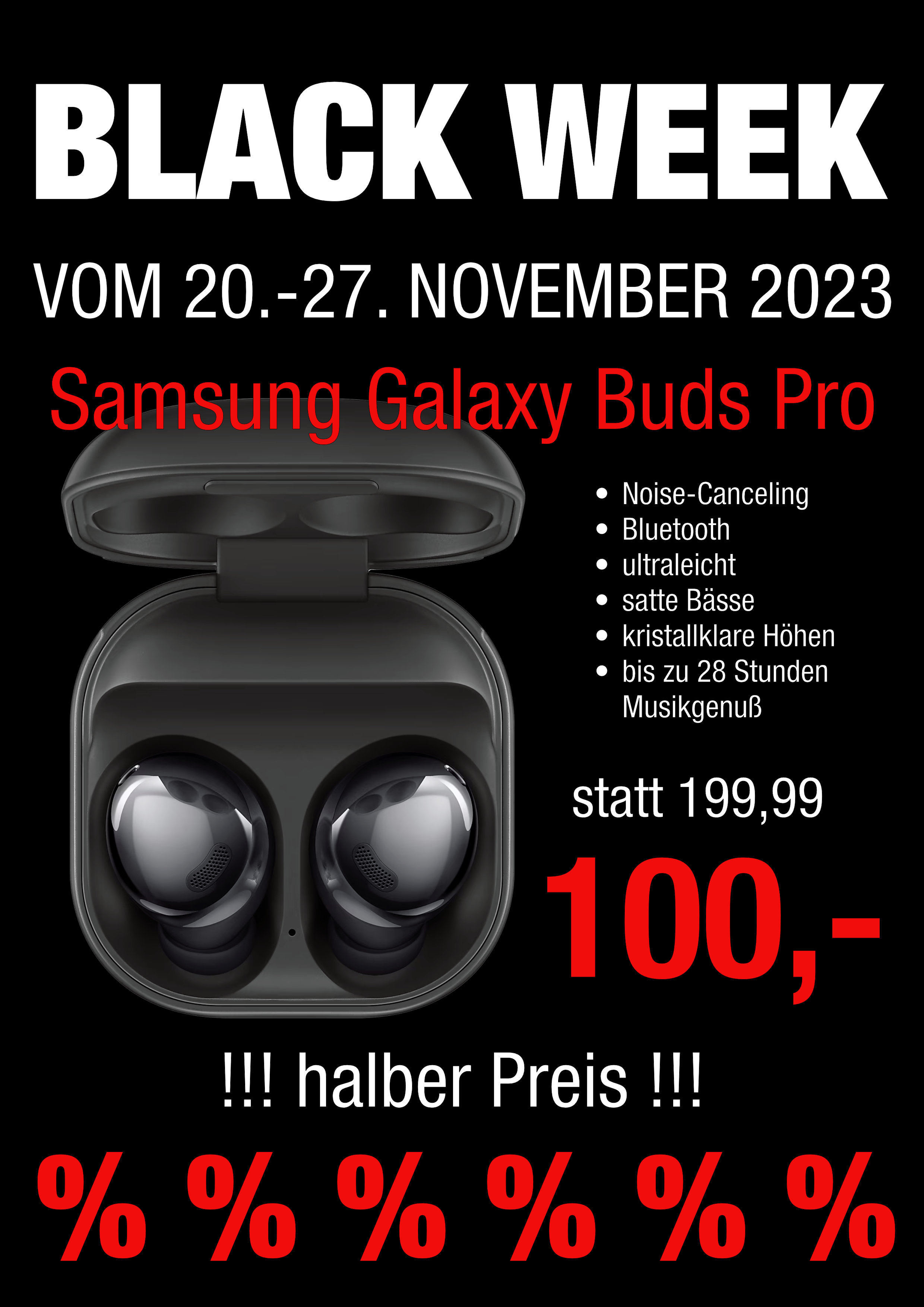 BlackWeek GalaxyBudsPro zum halben Preis
