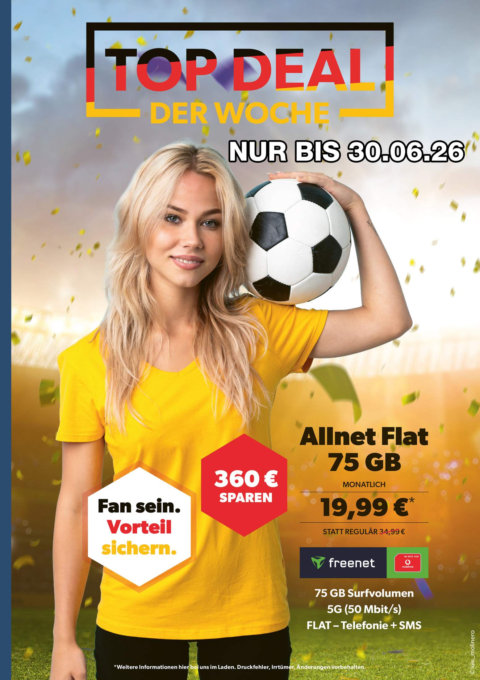 Freenet AllnetFlat 75gb Jubi-Angebot bis 30.6.2026