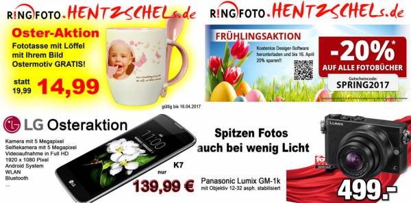 Oster Aktionen Fototasse Mit Loffel Und Gratis Ostermotiv Fotobucher Mit Rabatt Panasonic Lumix Gm 1k Systemkamera Mit Objektiv Und Lg K7 Smartphone Zum Hammerpreis Blog