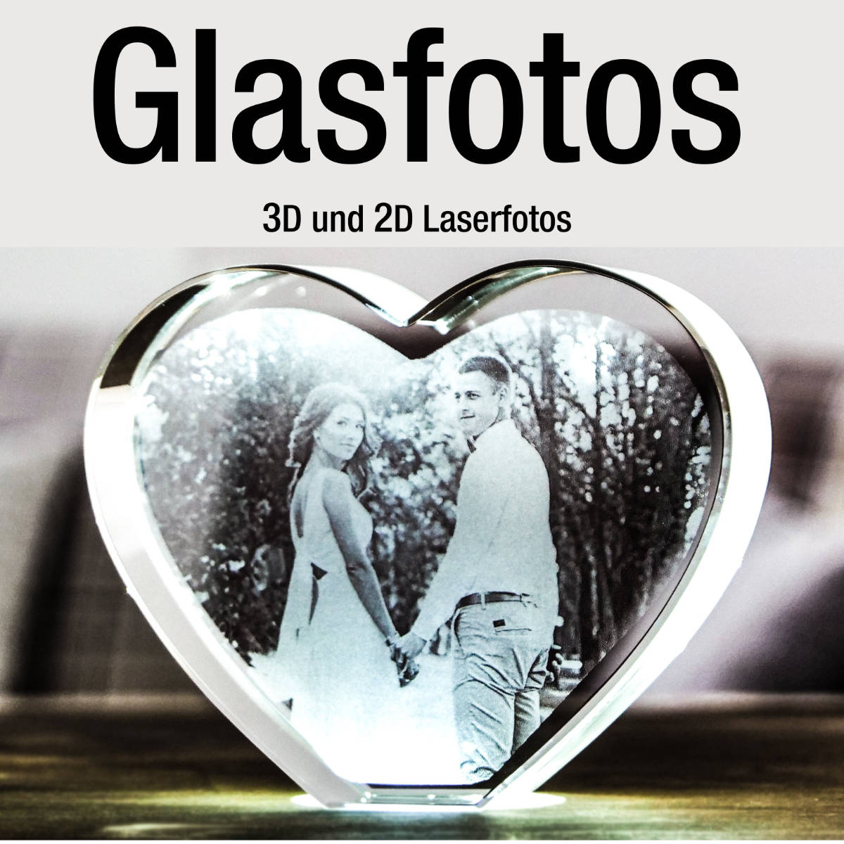 2D und 3D Laserfotos/Glasfoto