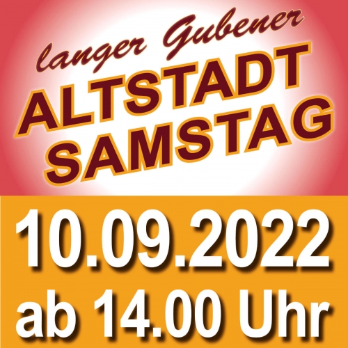 Langer Altstadtsamstag am 10. September 2022 - Stadt statt Stube II - unsere Aktionen