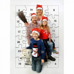 Wieder im Onlineshop und im Ladengeschäft: Advents-Foto-Puzzle ca. A4 (ca. 20x30 cm) mit 24 nummerierten Teilen als Adventskalender